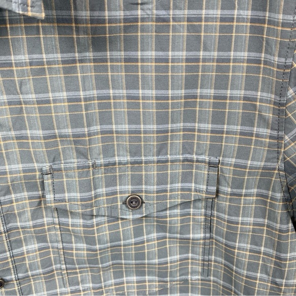 5.11 Tactical Men's Large Short Sleeve Shirt Blue Plaid Snap Buttons - Picture 2 of 7